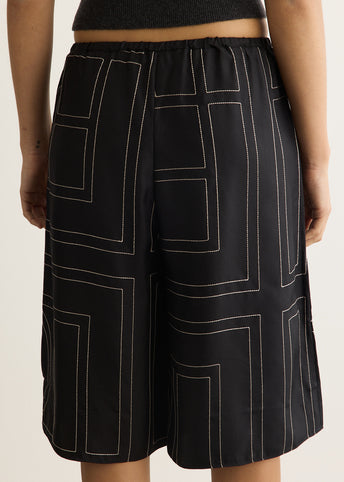 Monogram Silk PJ Culottes