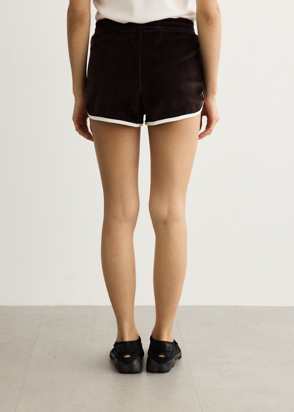 NY Crest Velour Track Shorts