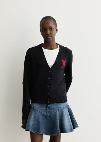 Graphic Wool Cardigan