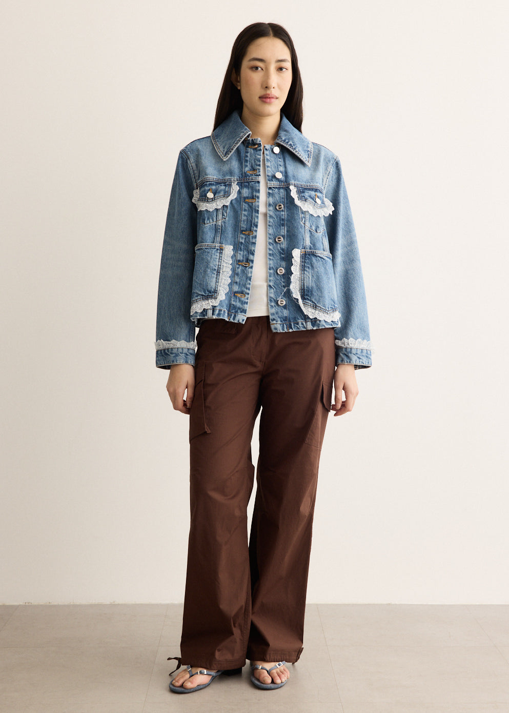 Stretch Cotton Pocket Cargo Pants