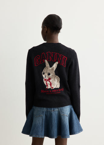 Graphic Wool Cardigan