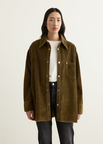 Corduroy Side Slit Overshirt