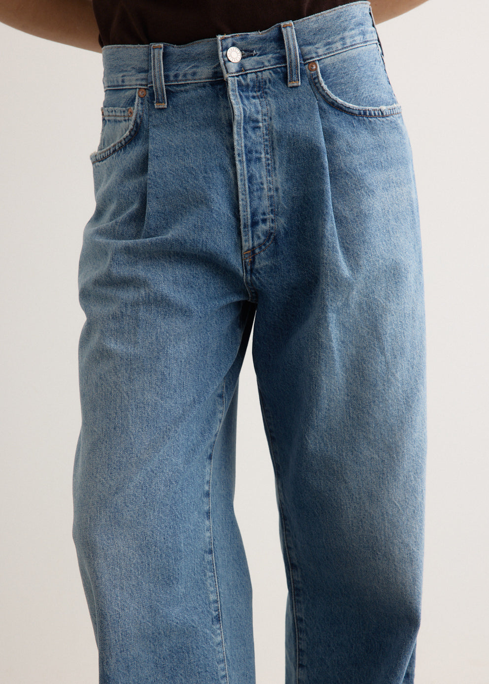 Franka Pleat Baggy Jeans