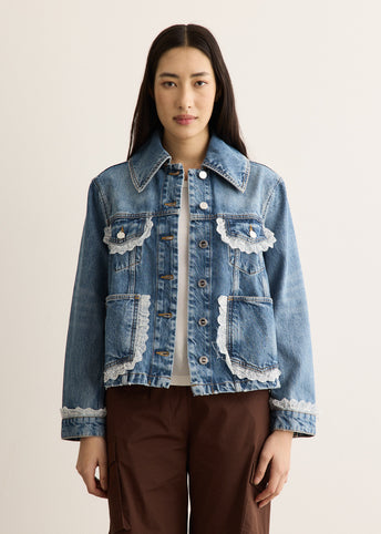 Rigid Denim Lace Jacket