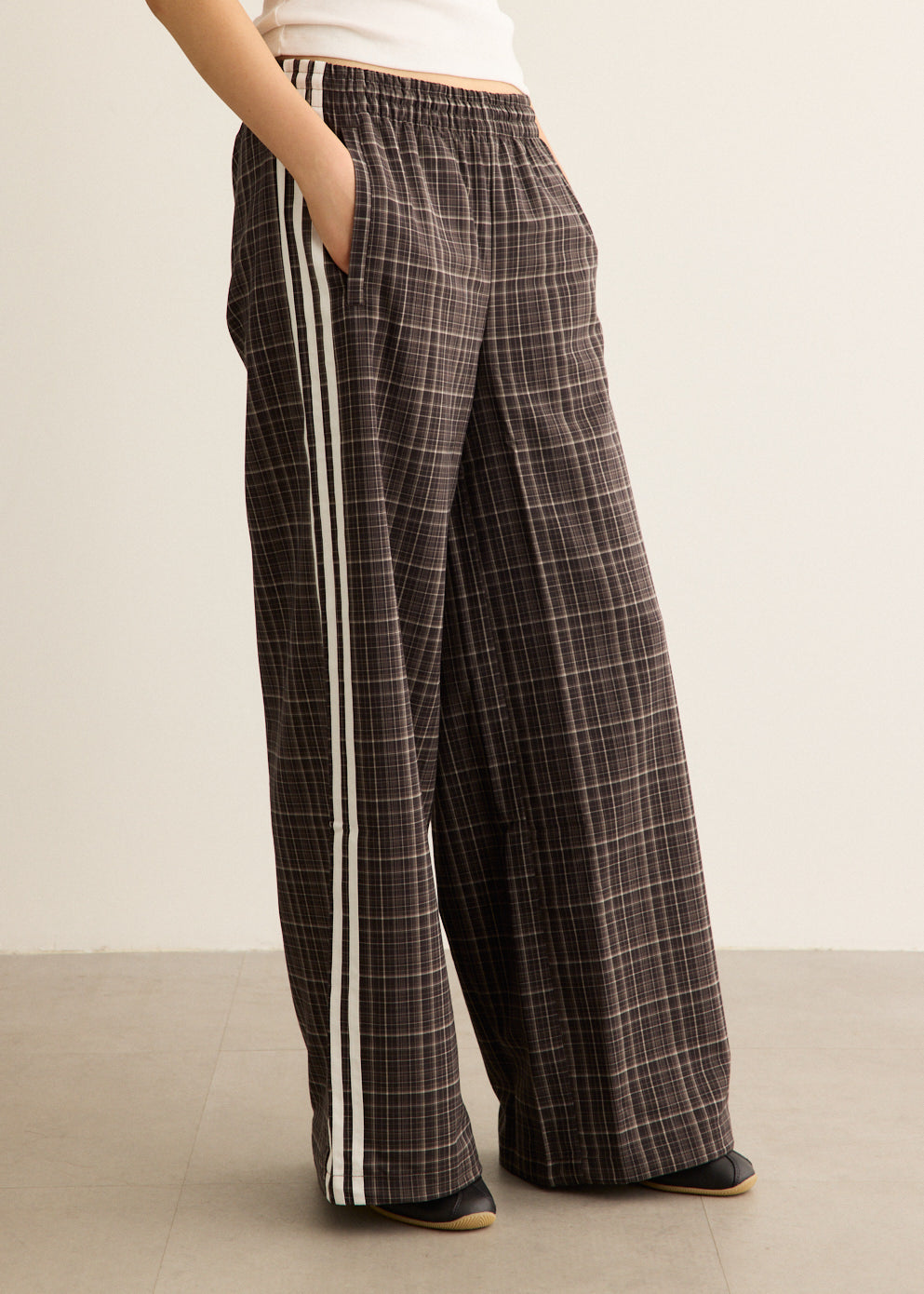 Check Track Pants