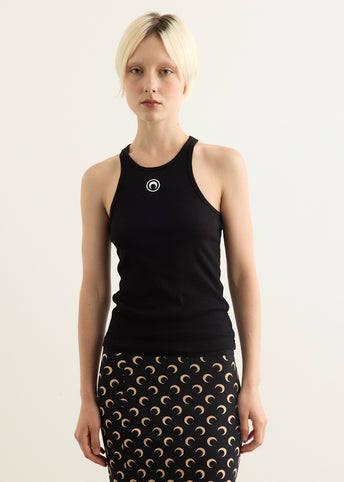 Moon Logo Ribbed Jersey Tank Top
