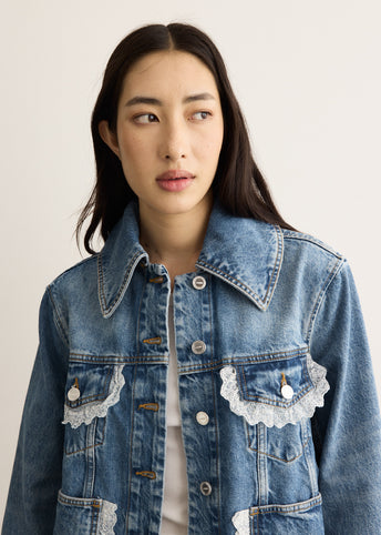 Rigid Denim Lace Jacket