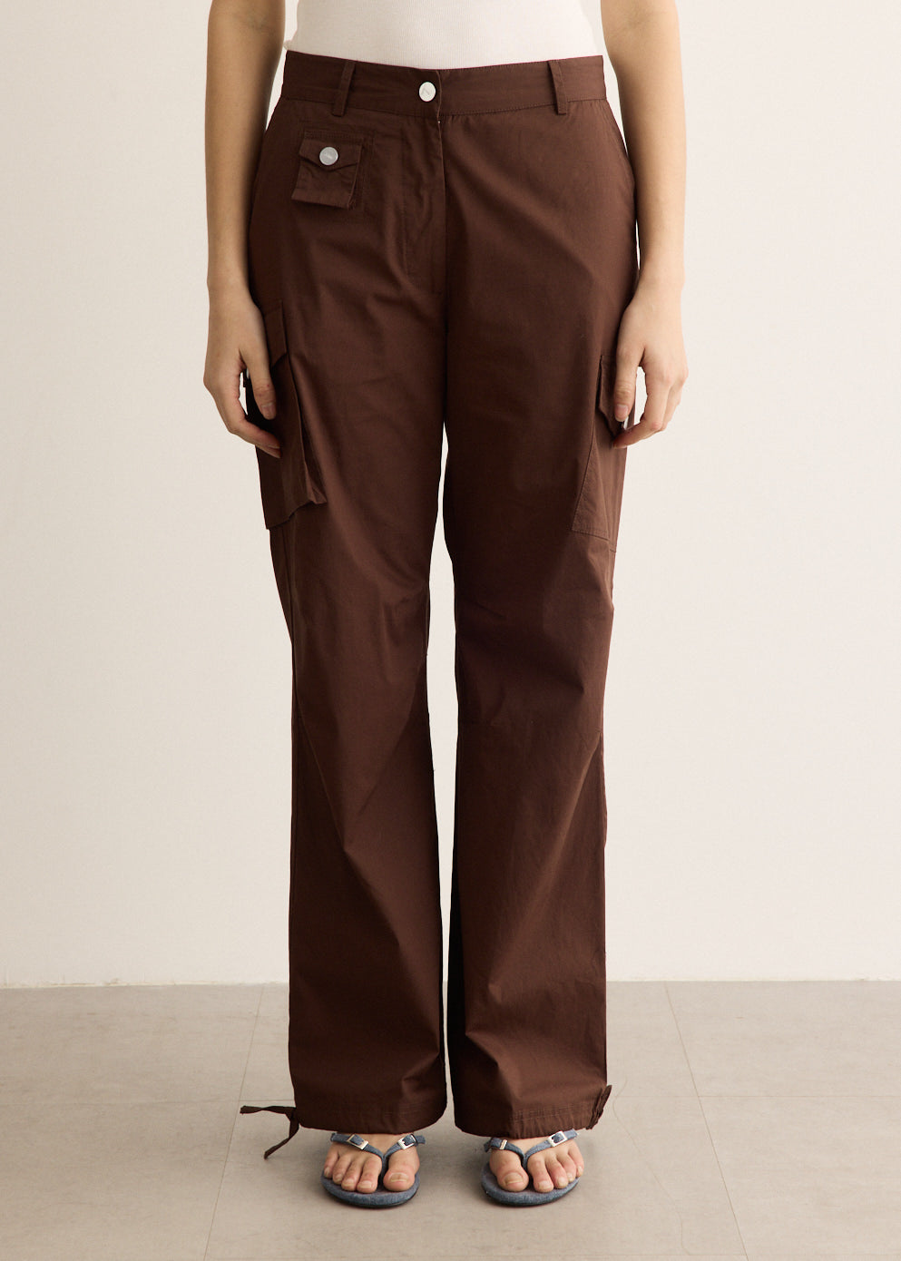 Stretch Cotton Pocket Cargo Pants