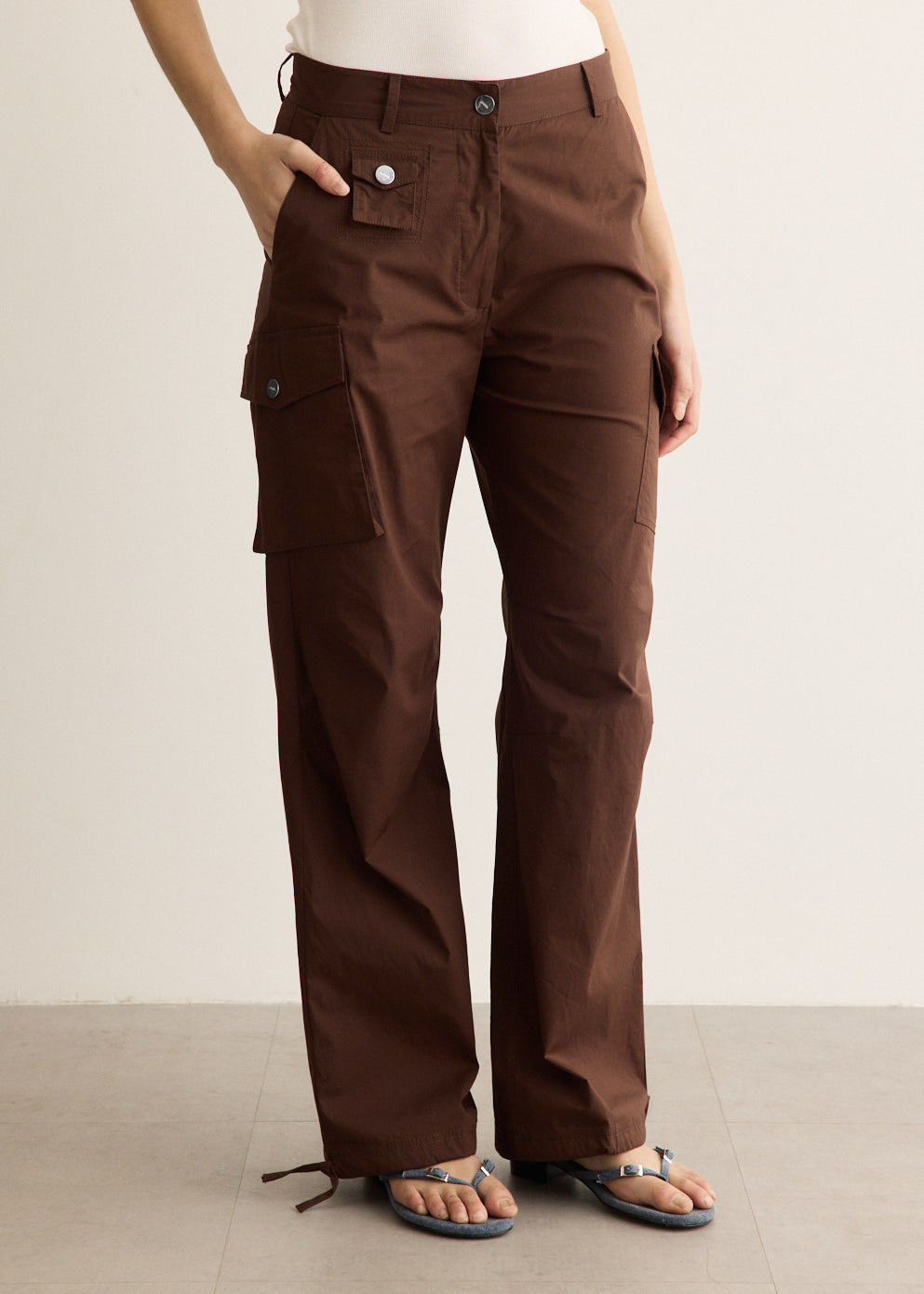 Stretch Cotton Pocket Cargo Pants