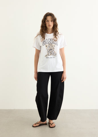 Basic Jersey Leopard Relaxed T-Shirt