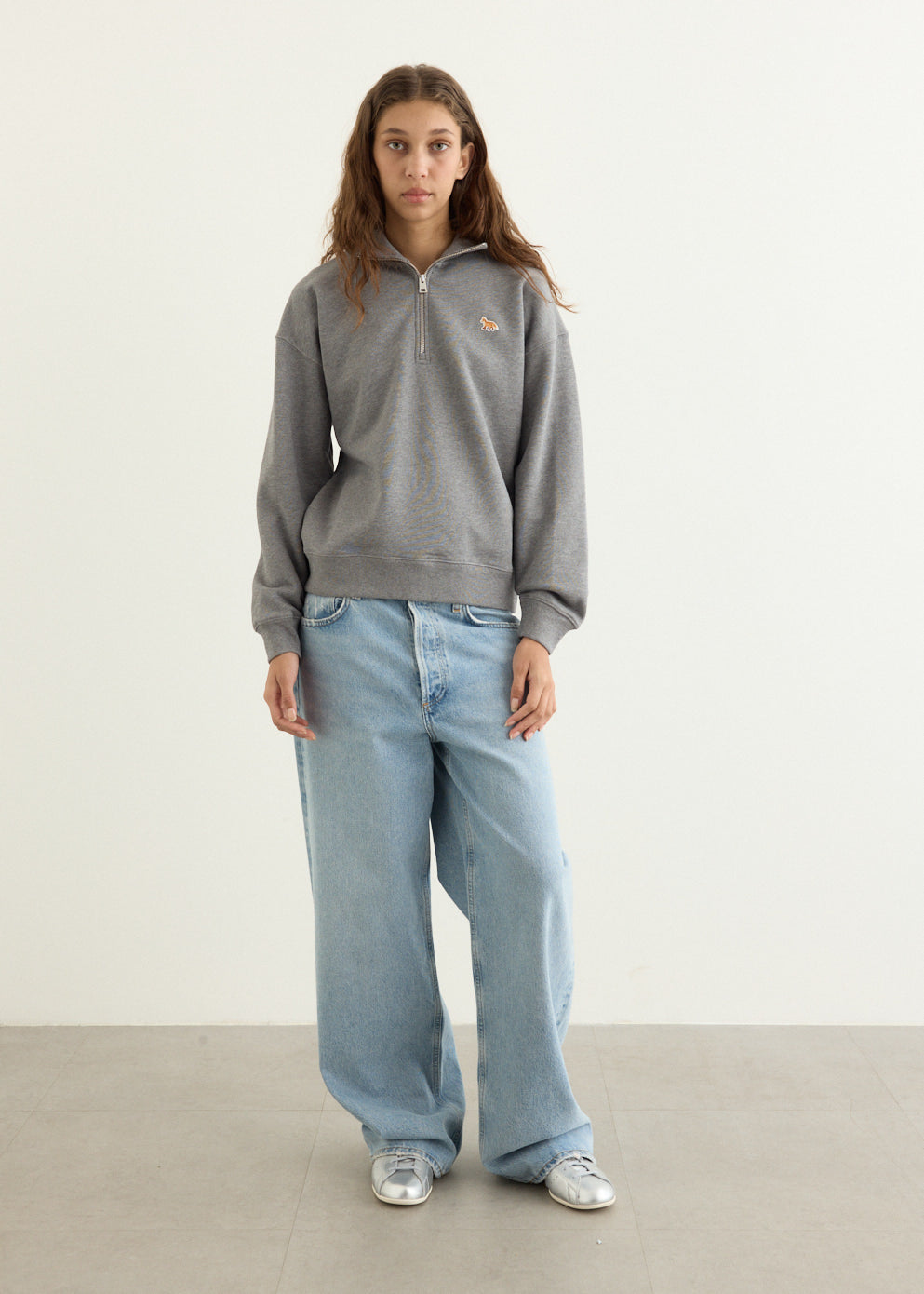 Baby Fox Half Zipped Sweatshirt
