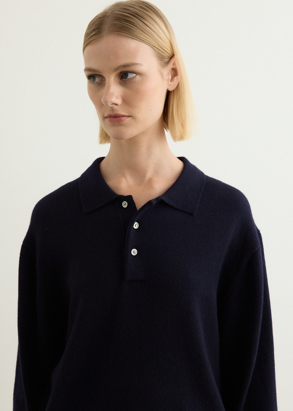 Classic Long Sleeve Knit Polo