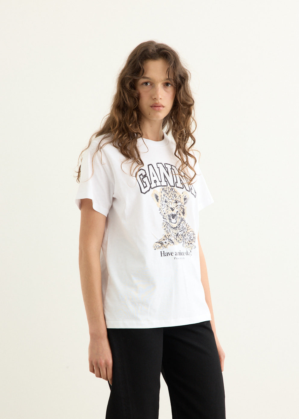 Basic Jersey Leopard Relaxed T-Shirt