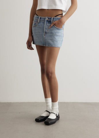 Diamante Charm Mini Skirt