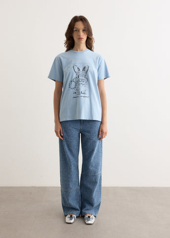 Re-Cut Basic Cotton Jersey Relaxed T-Shirt