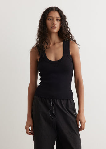 Tank Top With Embossed Logo