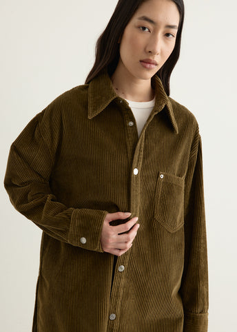 Corduroy Side Slit Overshirt