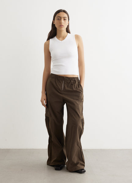 パンツ iunleash SHIRRING NYLON PANTS beige iunleash SHIRRING NYLON PANTS beige