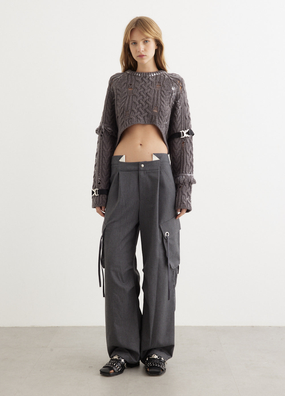 Tanya Raw-Cut Wide Leg Pants