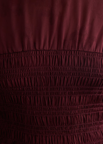 Fluid Satin Jacquard Patchwork Mini Dress