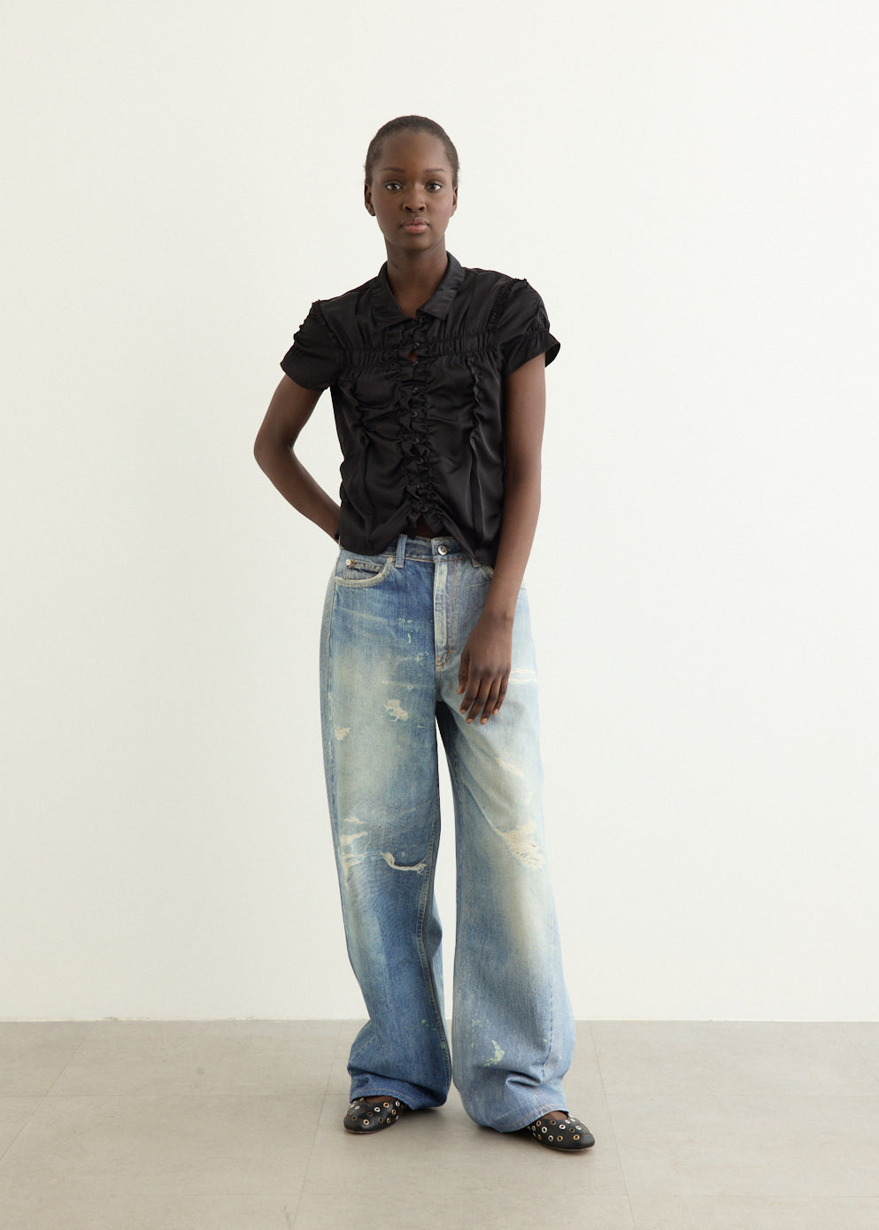 Incu Exclusive Wrinkle Half Sleeve Shirt