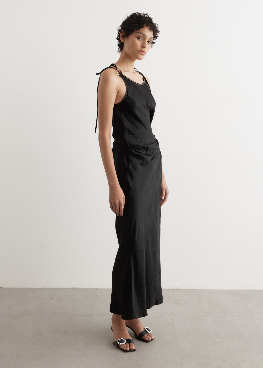 Dayla Text Satin Dress