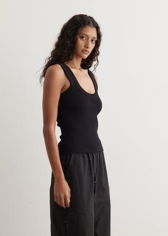 Tank Top With Embossed Logo