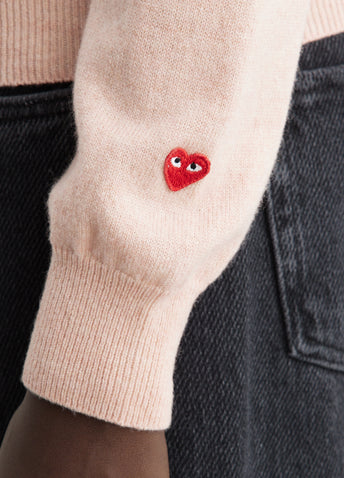N091 Ladies Cardigan Small Red Heart