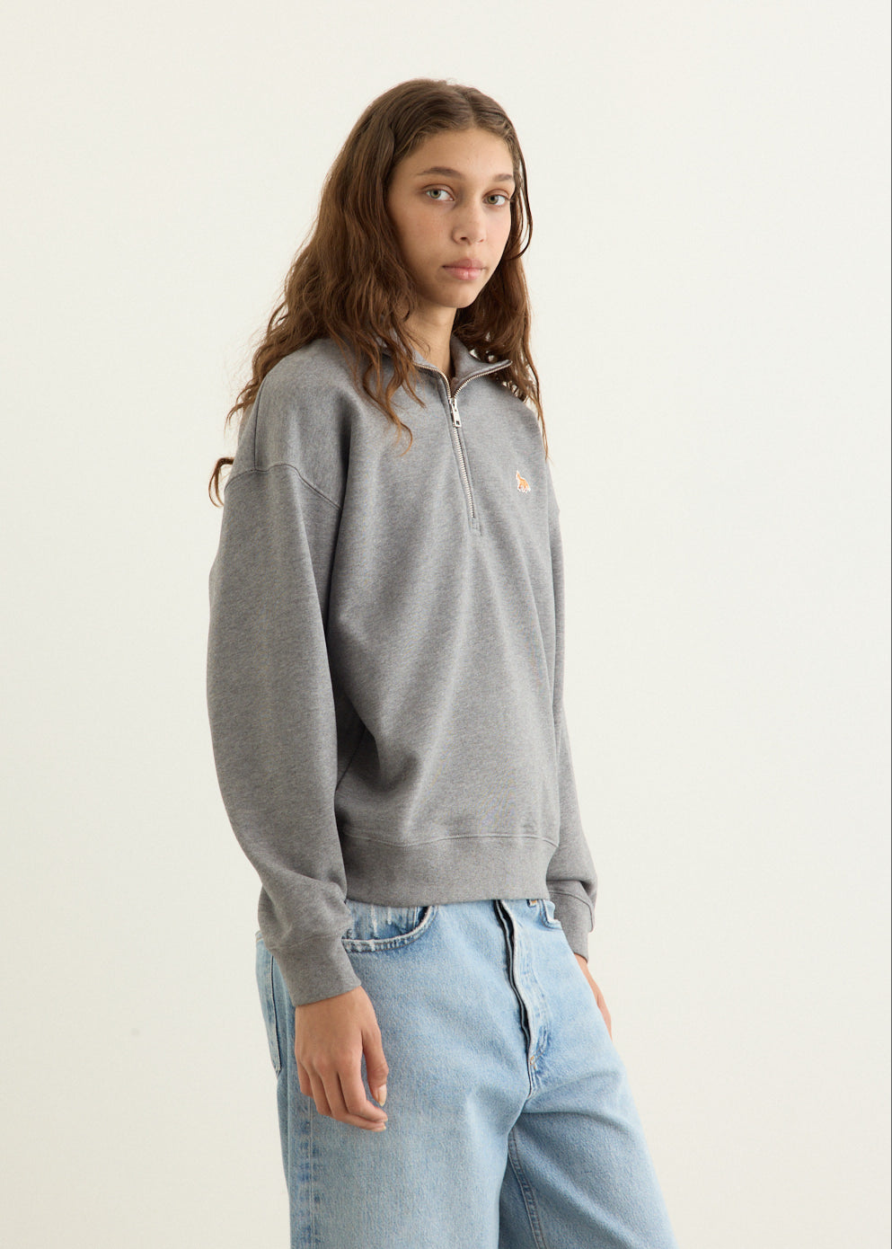 Baby Fox Half Zipped Sweatshirt