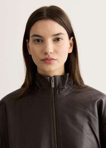 Cocoon Zip Leather Jacket