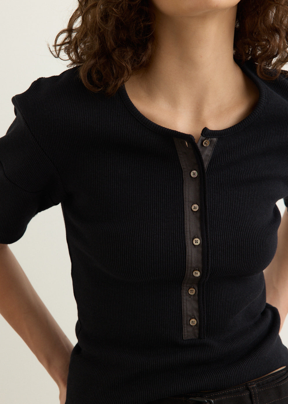 Fitted Henley Top