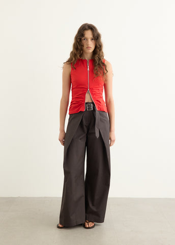 Zipper Bodice Top
