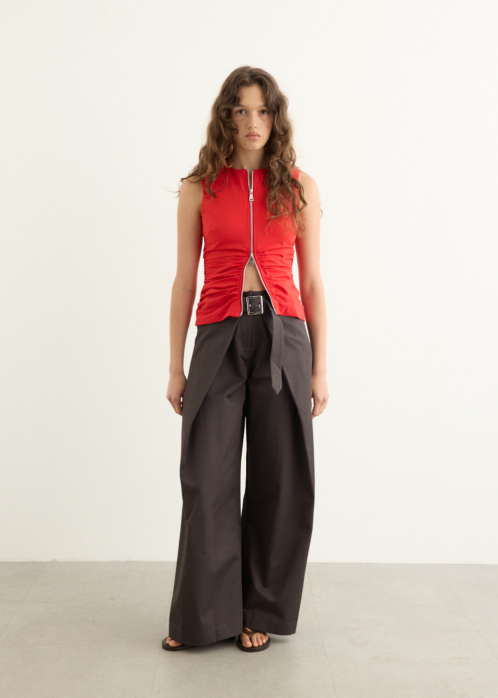 Zipper Bodice Top