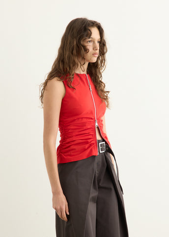 Zipper Bodice Top