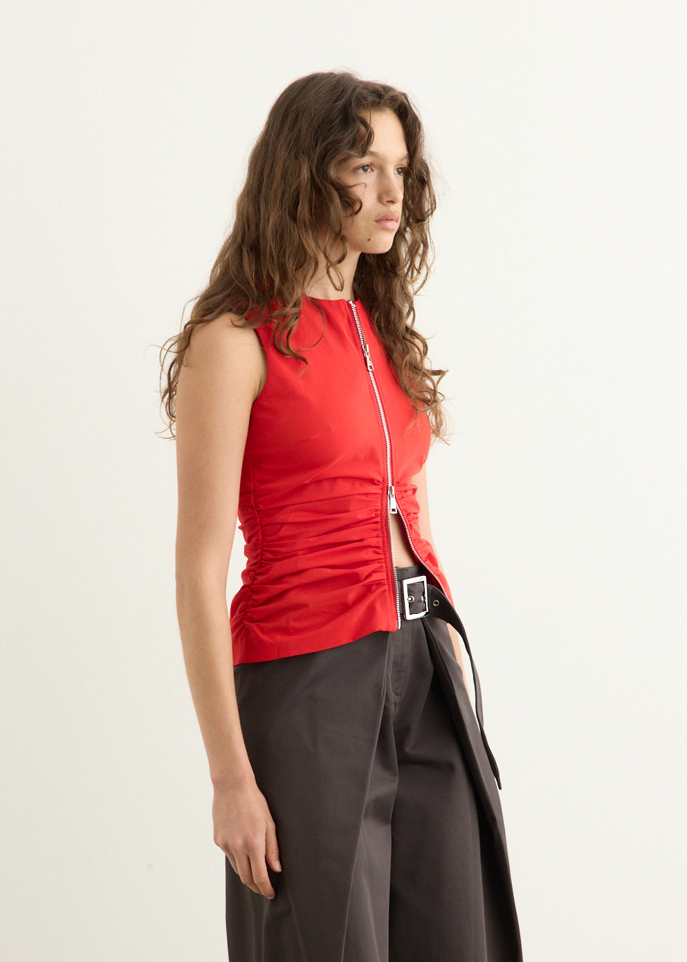 Zipper Bodice Top