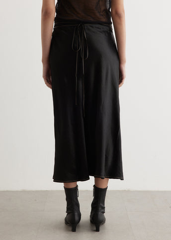 Iala Satin Wrap Skirt