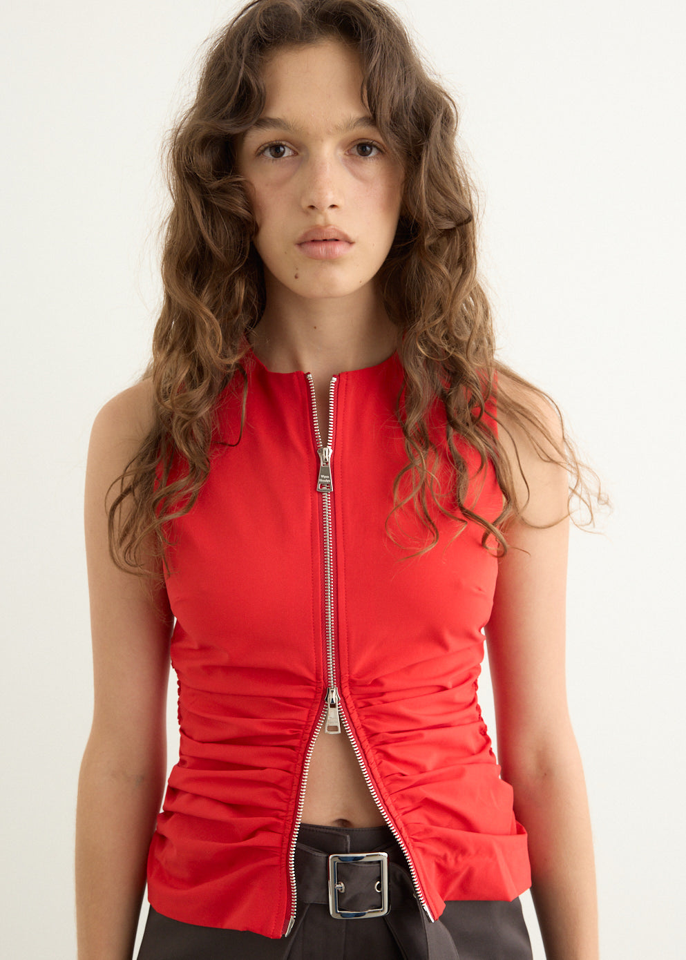 Zipper Bodice Top