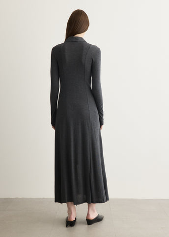 Long Sleeve Maxi Tie Dress