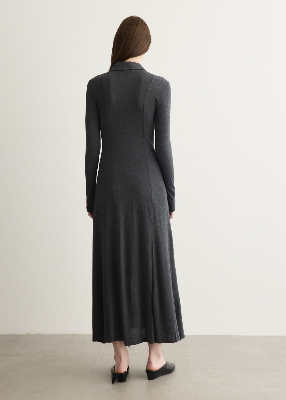 Long Sleeve Maxi Tie Dress