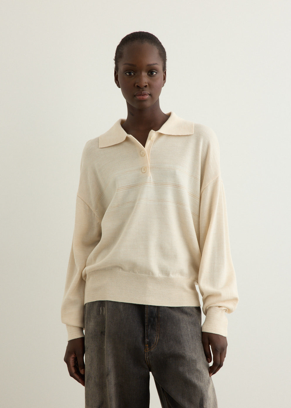 Incu Exclusive Multi Stripe Pique Knit Top