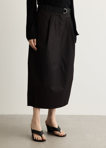 Canvas Pleat Cocoon Skirt