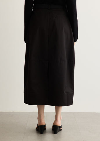 Canvas Pleat Cocoon Skirt