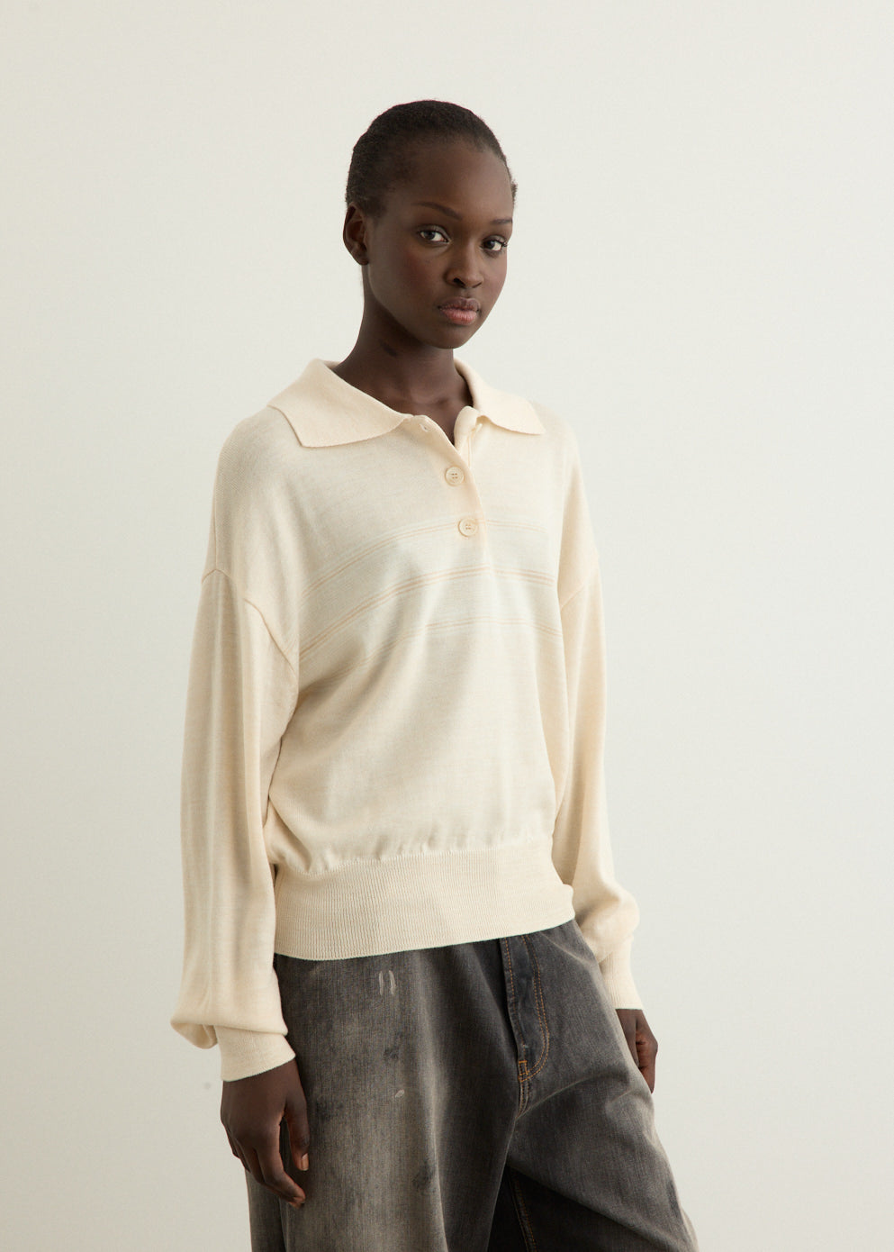 Incu Exclusive Multi Stripe Pique Knit Top