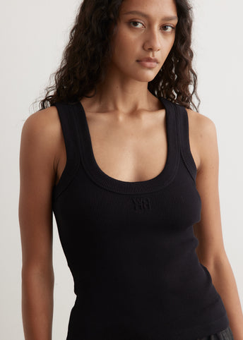 Tank Top With Embossed Logo