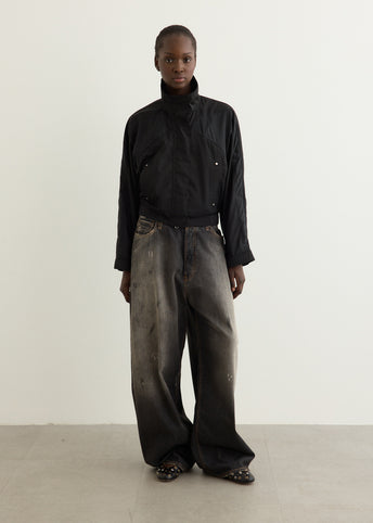 Incu Exclusive Contrast Zip-Up Short Jacket
