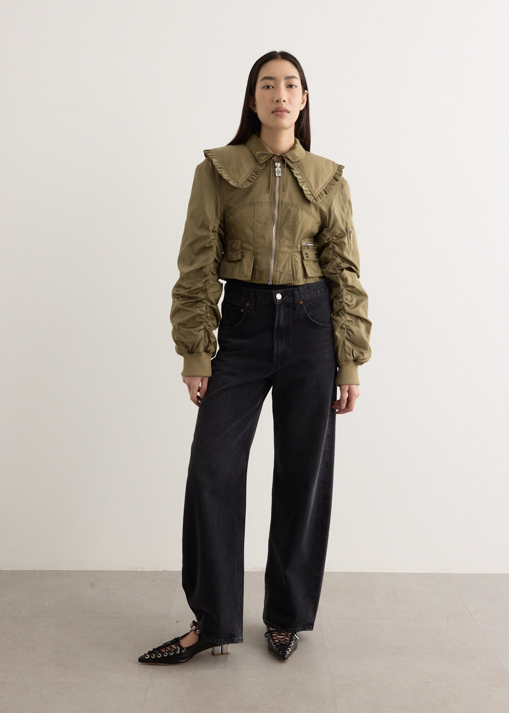 Duchesse Nylon Fitted Jacket