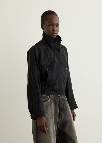 Incu Exclusive Contrast Zip-Up Short Jacket