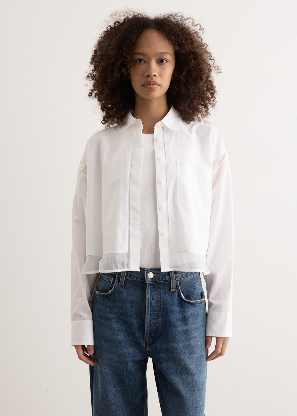 Beatrice Cropped Combo Shirt