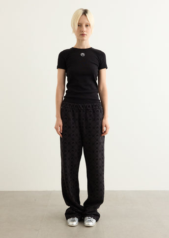 Moonogram Flocked Fleece Sweatpants