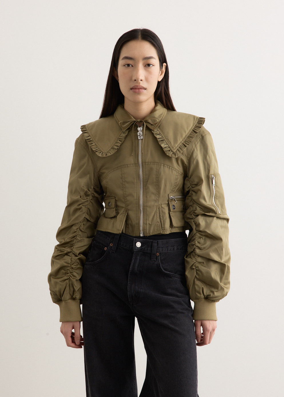 Duchesse Nylon Fitted Jacket